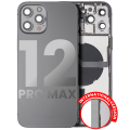 Back Housing W/ Small Components Pre-Installed Compatible For iPhone 12 Pro Max (International Version) (Used OEM Pull: Grade B) (Graphite)