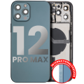 Back Housing W/ Small Components Pre-Installed Compatible For iPhone 12 Pro Max (International Version) (Used OEM Pull: Grade A) (Pacific Blue)