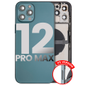 Back Housing W/ Small Components Pre-Installed Compatible For iPhone 12 Pro Max (US Version) (Used OEM Pull: Grade C) (Pacific Blue)