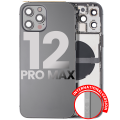 Back Housing W/ Small Components Pre-Installed Compatible For iPhone 12 Pro Max (International Version) (Used OEM Pull: Grade A) (Graphite)