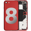 Back Housing W/ Small Components Pre-Installed Compatible For iPhone 8 (Used OEM Pull: Grade A) (Red)