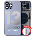 Back Housing W/ Small Components Pre-Installed Compatible For iPhone 13 Pro Max (US Version) (No Logo) (Aftermarket Plus) (Sierra Blue)