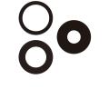 Back Camera Lens (Glass Only) With Adhesive Compatible For iPhone 15 Pro (3 Piece Set) (Real Sapphire) (Premium)
