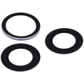 Back Camera Lens (Glass Only) With Adhesive Compatible For iPhone 15 Pro Max (3 Piece Set) (Real Sapphire) (Premium)