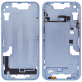 Mid-Frame Housing With Power And Volume Button Compatible For iPhone 14 (US Version) (Aftermarket Plus) (Blue)