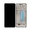 Oled Assembly With Frame Compatible For Samsung Galaxy A73 5G (A736 / 2022)  (Service Pack) (White)
