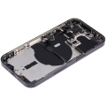 Back Housing W/ Small Pre-Installed Compatible For iPhone 14 Pro (US Version) (Aftermarket Plus) (Space Black)