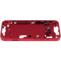 Mid-Frame Housing With Power And Volume Button Compatible For iPhone 14 (International Version) (Aftermarket Plus) (Red)