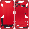 Mid-Frame Housing With Power And Volume Button Compatible For iPhone 14 Plus (International Version) (Aftermarket Plus) (Red)