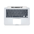 Top Case + Keyboard Compatible For MacBook Pro Unibody 13" (A1278 / Mid 2009 / Mid 2010) (US English) (Used OEM Pull: Grade A)
