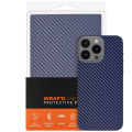 Wrapd Protective Film - Skin - Carbon Fiber Pattern (Blue) (Medium) (10 Pack)