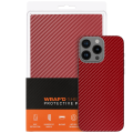 Wrapd Protective Film - Skin - Carbon Fiber Pattern (Red) (Medium) (10 Pack)