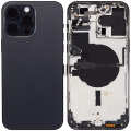 Back Housing W/ Small Pre-Installed Compatible For iPhone 14 Pro Max (International Version) (No Logo) (Aftermarket Plus) (Space Black)