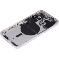 Back Housing W/ Small Pre-Installed Compatible For iPhone 14 Pro Max (International Version) (Aftermarket Plus) (Silver)