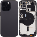Back Housing W/ Small Pre-Installed Compatible For iPhone 14 Pro (International Version) (No Logo) (Aftermarket Plus) (Space Black)