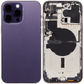 Back Housing W/ Small Pre-Installed Compatible For iPhone 14 Pro Max (U.S Version) (Aftermarket Plus) (Deep Purple)