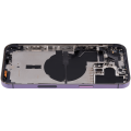 Back Housing W/ Small Pre-Installed Compatible For iPhone 14 Pro Max (U.S Version) (Aftermarket Plus) (Deep Purple)