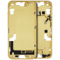 Mid-Frame Housing With Power And Volume Button Compatible For iPhone 14 (Used OEM Pull: Grade B) (Yellow)