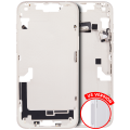 Mid-Frame Housing With Power And Volume Button Compatible For iPhone 14 Plus (US Version)  (Used OEM Pull: Grade B) (Starlight)
