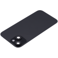Back Glass With Steel Plate With Wireless NFC Charging MagSafe Magnet & Flashlight Flex Compatible For iPhone 15 (Used OEM Pull: Grade A) (Black)
