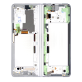 Inner OLED Assembly With Frame Compatible For Samsung Galaxy Z Fold 3 5G (US & International) (Used OEM Pull: Grade A) (Phantom Silver)