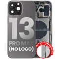 Back Housing W/ Small Components Pre-Installed Compatible For iPhone 13 Pro Max (No Logo) (Aftermarket Plus) (International Version) (Graphite)