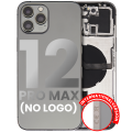 Back Housing W/ Small Components Pre-Installed Compatible For iPhone 12 Pro Max (No Logo) (Aftermarket Plus) (International Version) (Graphite)