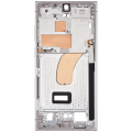Mid-Frame Housing Compatible For Samsung Galaxy S23 Ultra 5G (US & International Version) (Sky Blue / Lime)