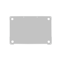 2in1 (Top and Bottom) Skin Compatible For MacBookPro 13" (A2251 / Mid 2020) (Silver)