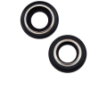 Back Camera Lens With Bracket & Bezel Compatible For iPhone 15 / 15 Plus (2 Piece Set) (Premium) (Black)