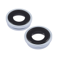 Back Camera Lens With Bracket & Bezel Compatible For iPhone 15 / 15 Plus (2 Piece Set) (Premium) (Blue)