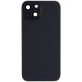Back Glass With Steel Plate With Wireless NFC Charging MagSafe Magnet & Flashlight Flex Compatible For iPhone 15 (No Logo) (Black)