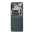 Inner OLED Assembly With Frame Compatible For Samsung Galaxy Z Flip 3 5G (US & International) (Used OEM Pull: Grade A) (Phantom Green)