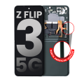 Inner OLED Assembly With Frame Compatible For Samsung Galaxy Z Flip 3 5G (US & International) (Used OEM Pull: Grade A) (Phantom Green)