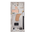 OLED Assembly With Frame Compatible For Samsung Galaxy S23 Ultra 5G (US & International) (Used OEM Pull: Grade B/C) (Cream)