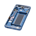 OLED Assembly With Frame Compatible For Samsung Galaxy S9 (Used OEM Pull: Grade B/C) (Coral Blue)
