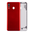 Back cover Glass With Camera Lens For Samsung Galaxy A20 (A205 / 2019) (Aftermarket Plus) (Red)