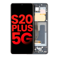 OLED Assembly With Frame Compatible For Samsung Galaxy S20 Plus 5G (Aftermarket Plus) (Cosmic Black)
