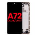 OLED Assembly With Frame Compatible For Samsung A72 (A725 / 2021) (6.36") (Aftermarket Plus) (Awesome White)