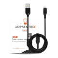 Micro USB To USB Type A Cable (1 m / 3 ft) (AmpSentrix Infinity) (Black)