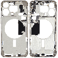 Mid-Frame Housing With Power And Volume Button Compatible For iPhone 15 Pro Max (International Version) (Used OEM Pull: Grade A) (Natural Titanium)