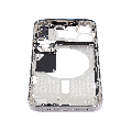 Mid-Frame Housing With Power And Volume Button Compatible For iPhone 15 Pro Max (International Version) (Used OEM Pull: Grade A) (White Titanium)