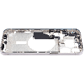 Mid-Frame Housing With Power And Volume Button Compatible For iPhone 15 Pro Max (International Version) (Used OEM Pull: Grade A) (White Titanium)