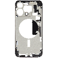 Mid-Frame Housing With Power And Volume Button Compatible For iPhone 15 Pro Max (International Version) (Used OEM Pull: Grade A) (Black Titanium)