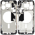 Mid-Frame Housing With Power And Volume Button Compatible For iPhone 15 Pro Max (International Version) (Used OEM Pull: Grade A) (Black Titanium)