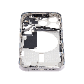 Mid-Frame Housing With Power And Volume Button Compatible For iPhone 15 Pro (International Version) (Used OEM Pull: Grade A) (White Titanium)