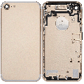 Back Housing W/ Small Components Pre-Installed Compatible For iPhone 7 (Used OEM Pull: Grade A) (Gold)