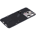 Back Glass With Steel Plate With Wireless NFC Charging MagSafe Magnet & Flashlight Flex Compatible For iPhone 15 Pro (Used OEM Pull: Grade A) (Black Titanium)