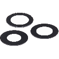 Back Camera Lens (Glass Only) With Adhesive Compatible For iPhone 12 Pro Max (3 Piece Set) (10 Pack) (Real Sapphire / Premium)