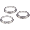 Back Camera Bezel Ring Only Compatible For iPhone 12 Pro (Silver) (3 Piece Set)